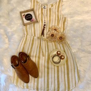 Old Navy Yellow Stripped Line Dress